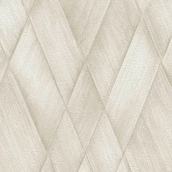 AS Creation Cosiness 793132 close up of a Grey, White geometric diamond wallpaper with a textured look.