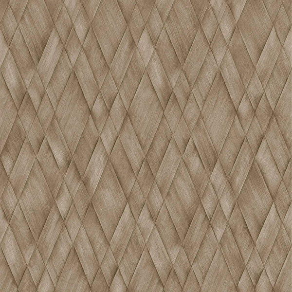 AS Creation Cosiness 793134 warm brown diamond woven effect wallpaper, matte and slightly structured.