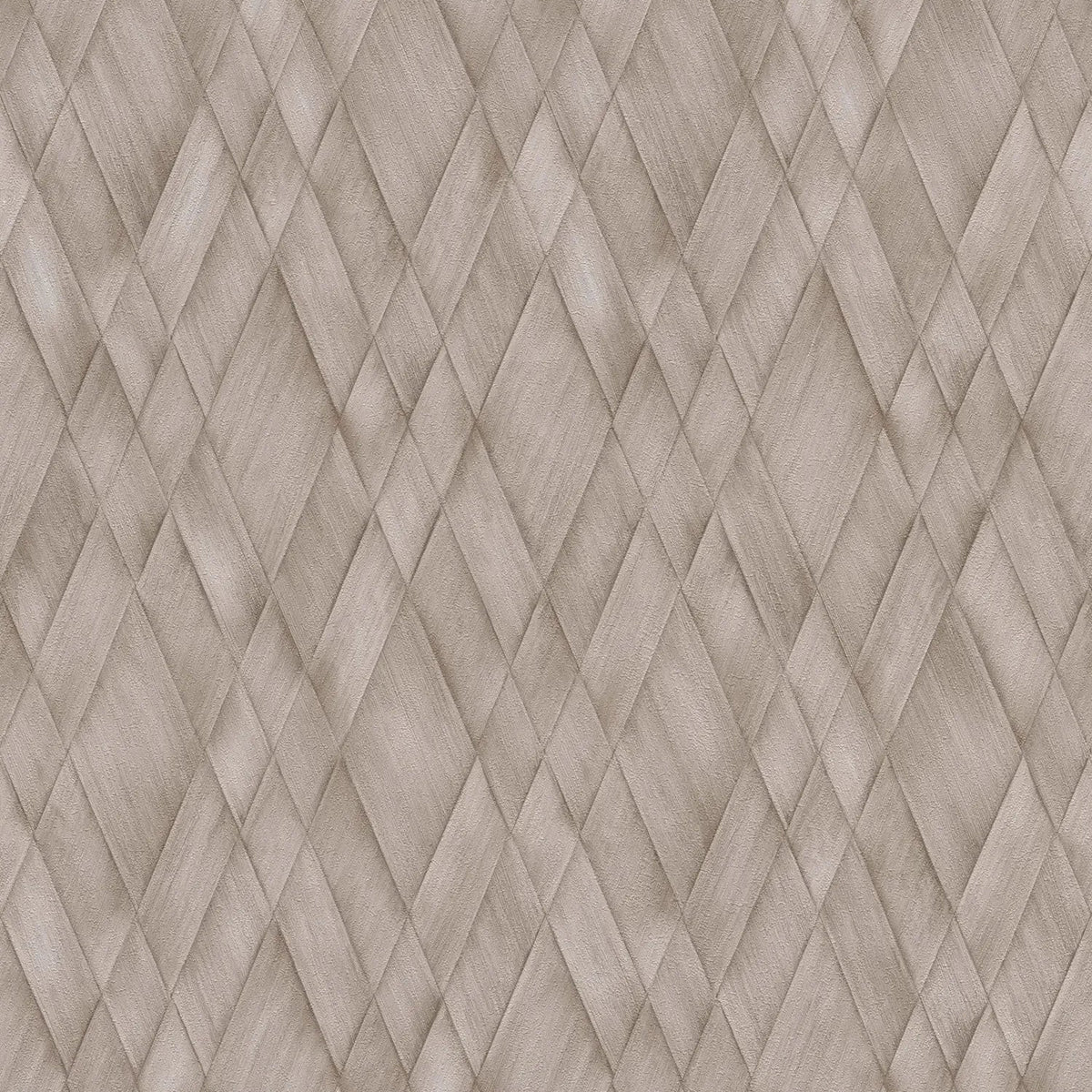 AS Creation Cosiness 793135 diamond weave geometric wallpaper in warm brown and grey with a matte, slightly structured finish.
