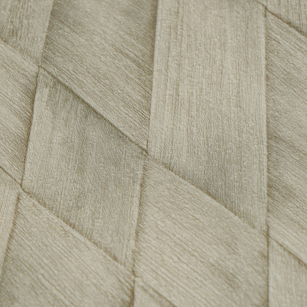 AS Creation Cosiness 793136 close up of green wallpaper showing diagonal geometric panels in a diamond pattern with a subtly textured surface.