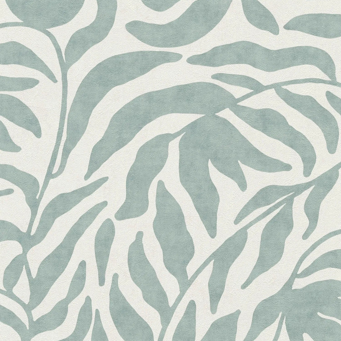 AS Creation Cosiness 793143 blue leafy botanical wallpaper with a matte slightly textured finish.