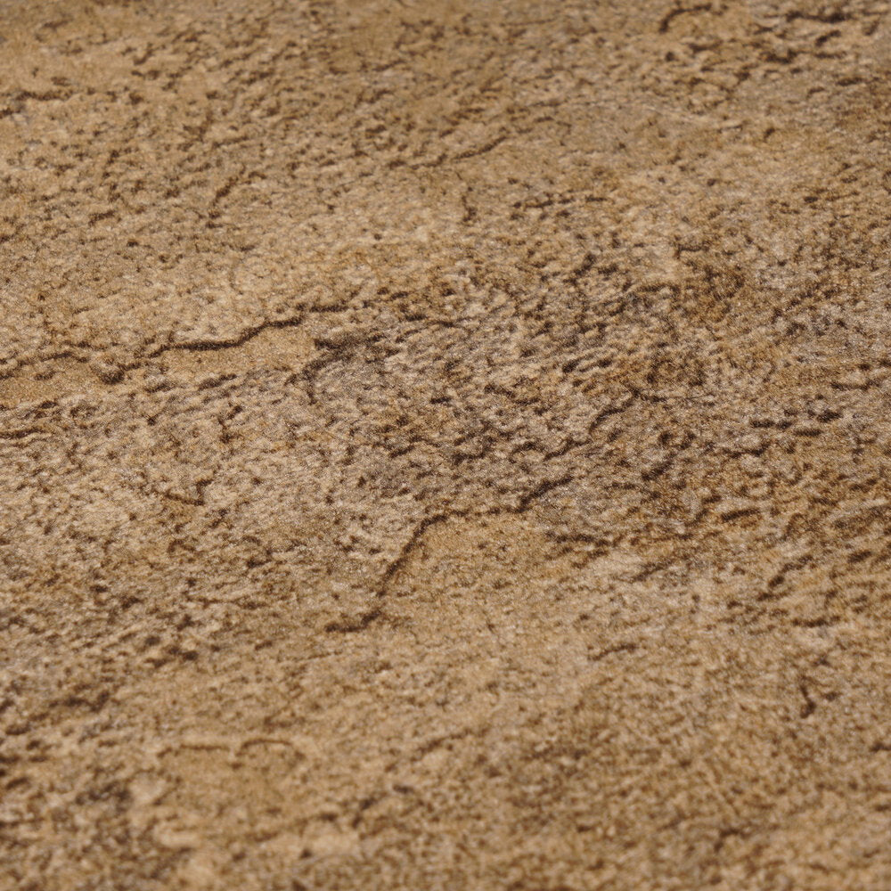 AS Creation Cosiness 793182 close up of wallpaper showing a mottled, stone like pattern in the Brown, Metallic, Orange colorway.
