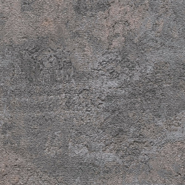 AS Creation Cosiness 793186 close up of textured concrete look wallpaper in black and grey with metallic accents.