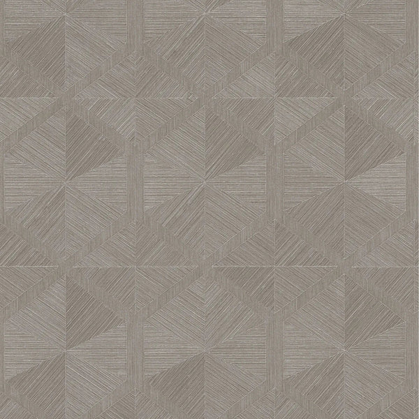 AS Creation Cosiness 793194 grey metallic geometric diamond wallpaper with embossed linear texture