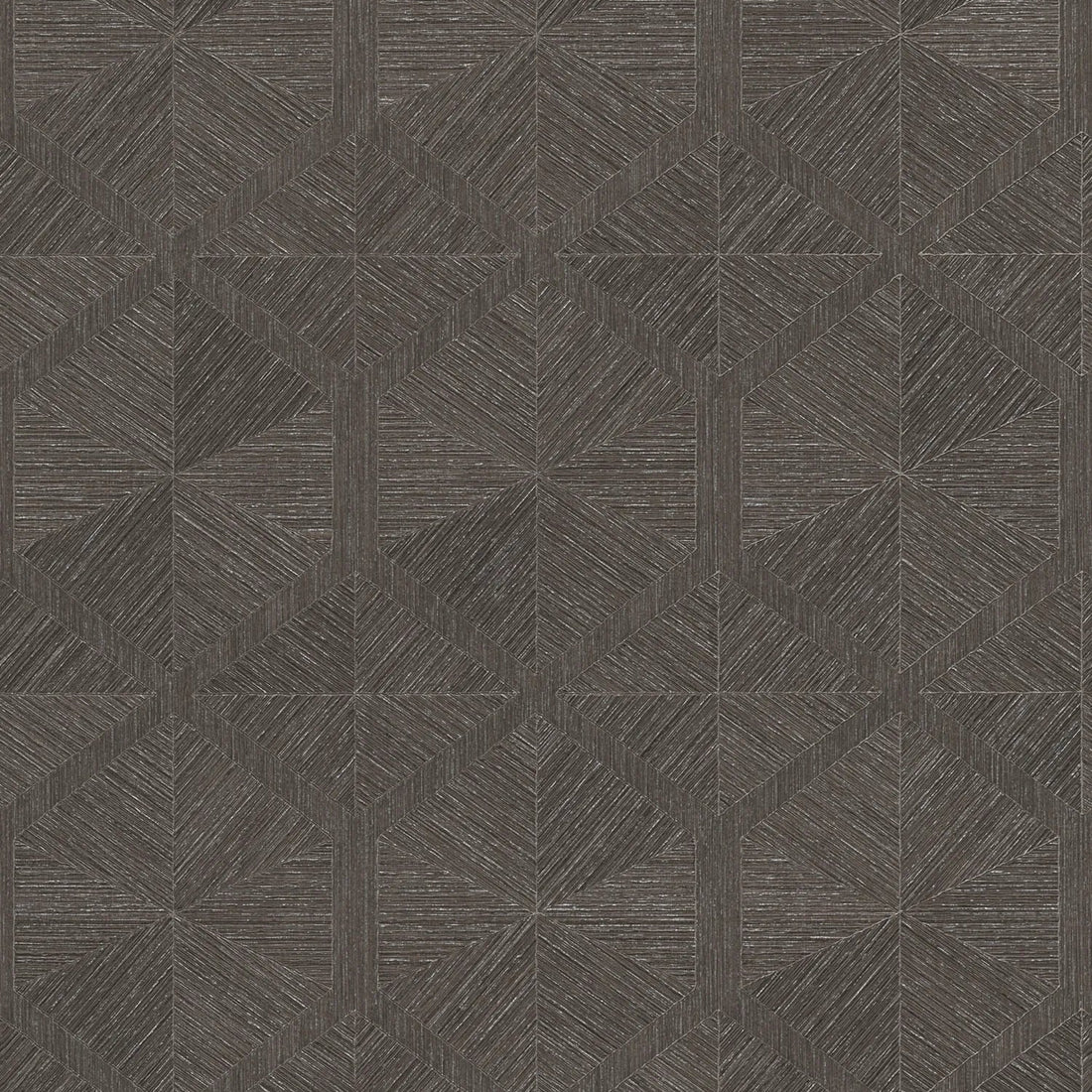 AS Creation Cosiness 793196 geometric diamond wallpaper in brown and grey with a subtle metallic sheen