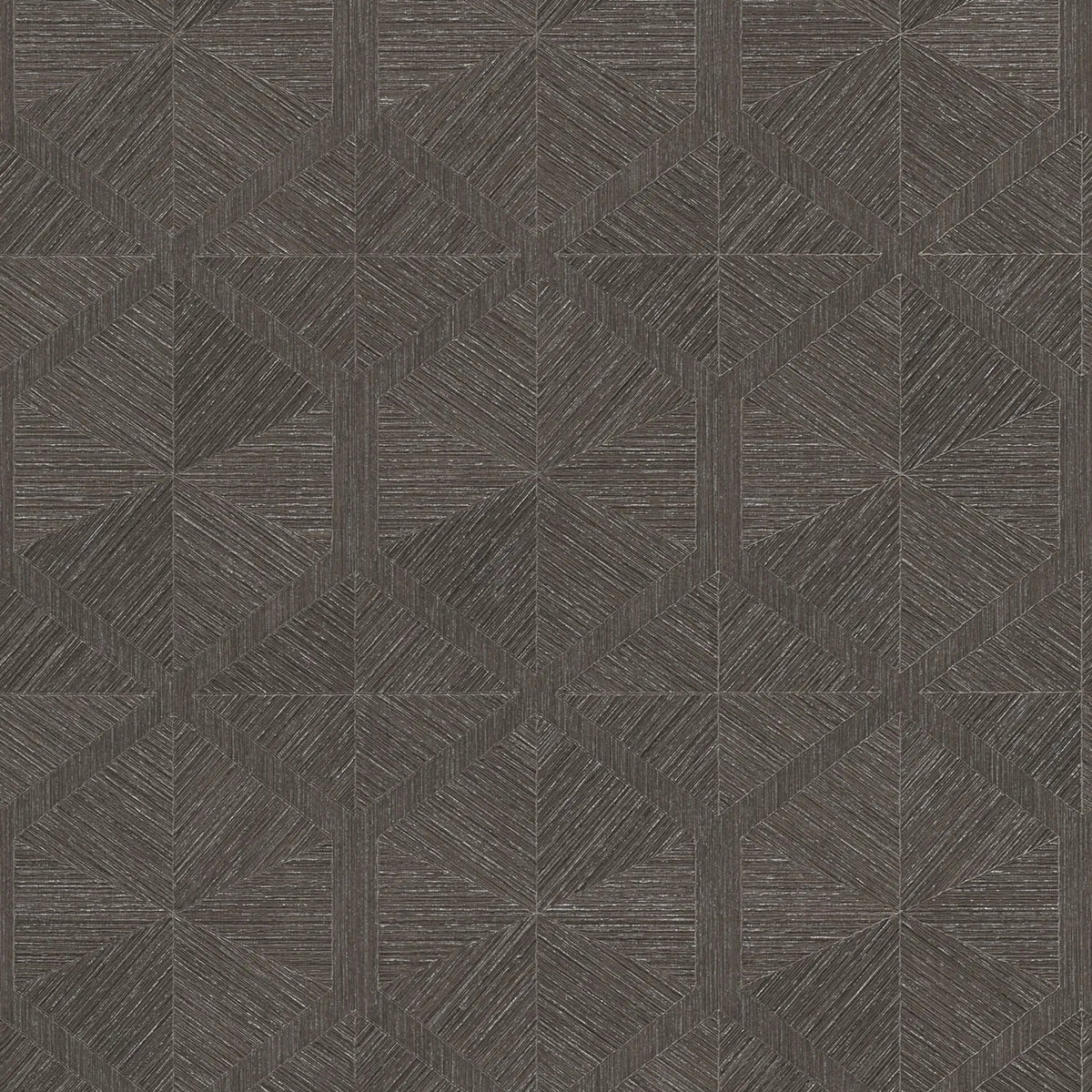 AS Creation Cosiness 793196 geometric diamond wallpaper in brown and grey with a subtle metallic sheen