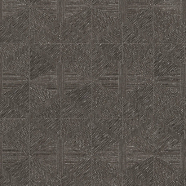 AS Creation Cosiness 793196 geometric diamond wallpaper in brown and grey with a subtle metallic sheen