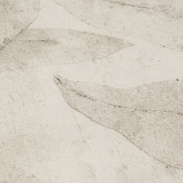 AS Creation Cosiness 793204 close up of beige and cream wallpaper showing soft, watercolor style overlapping leaf shapes.