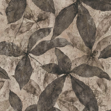 AS Creation Cosiness 793205 beige and brown leafy botanical wallpaper with a matte slightly structured finish