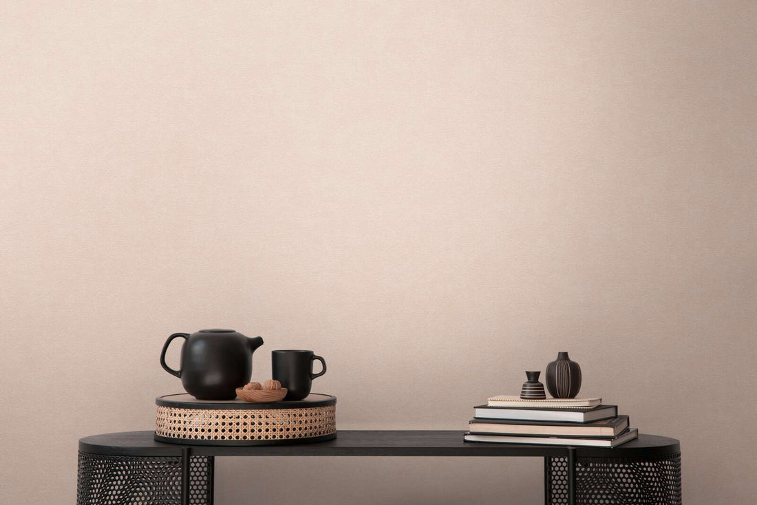 AS Creation French Affair 393417 pink textured nonwoven wallpaper close up