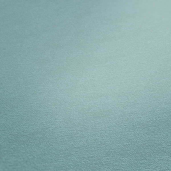 AS Creation French Affair 393418 close up of textured wallpaper surface in Blue, Green, Turquoise.