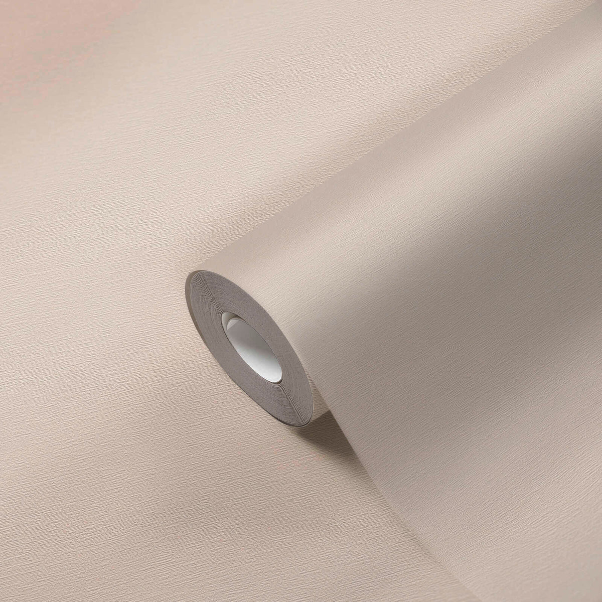 AS Creation French Affair 395757 beige, Cream wallpaper roll on a matching unrolled sheet with fine linear texture.