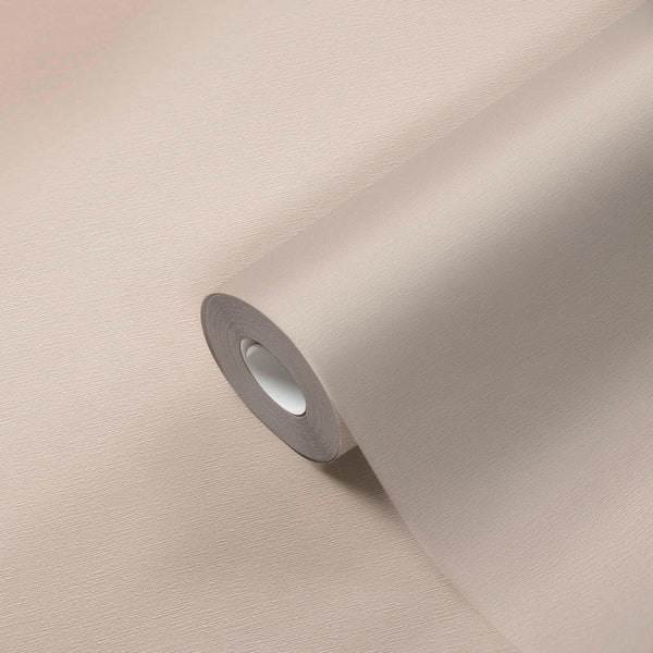 AS Creation French Affair 395757 beige, Cream wallpaper roll on a matching unrolled sheet with fine linear texture.