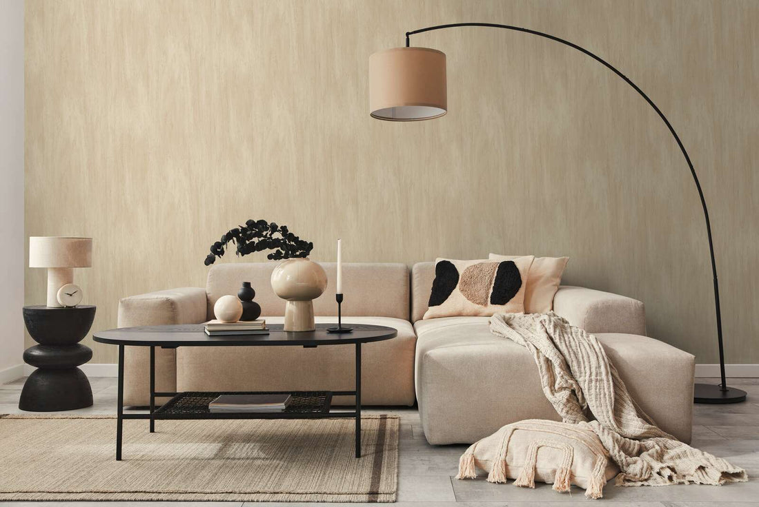 AS Creation French Affair 398011 beige cream wood look embossed nonwoven wallpaper