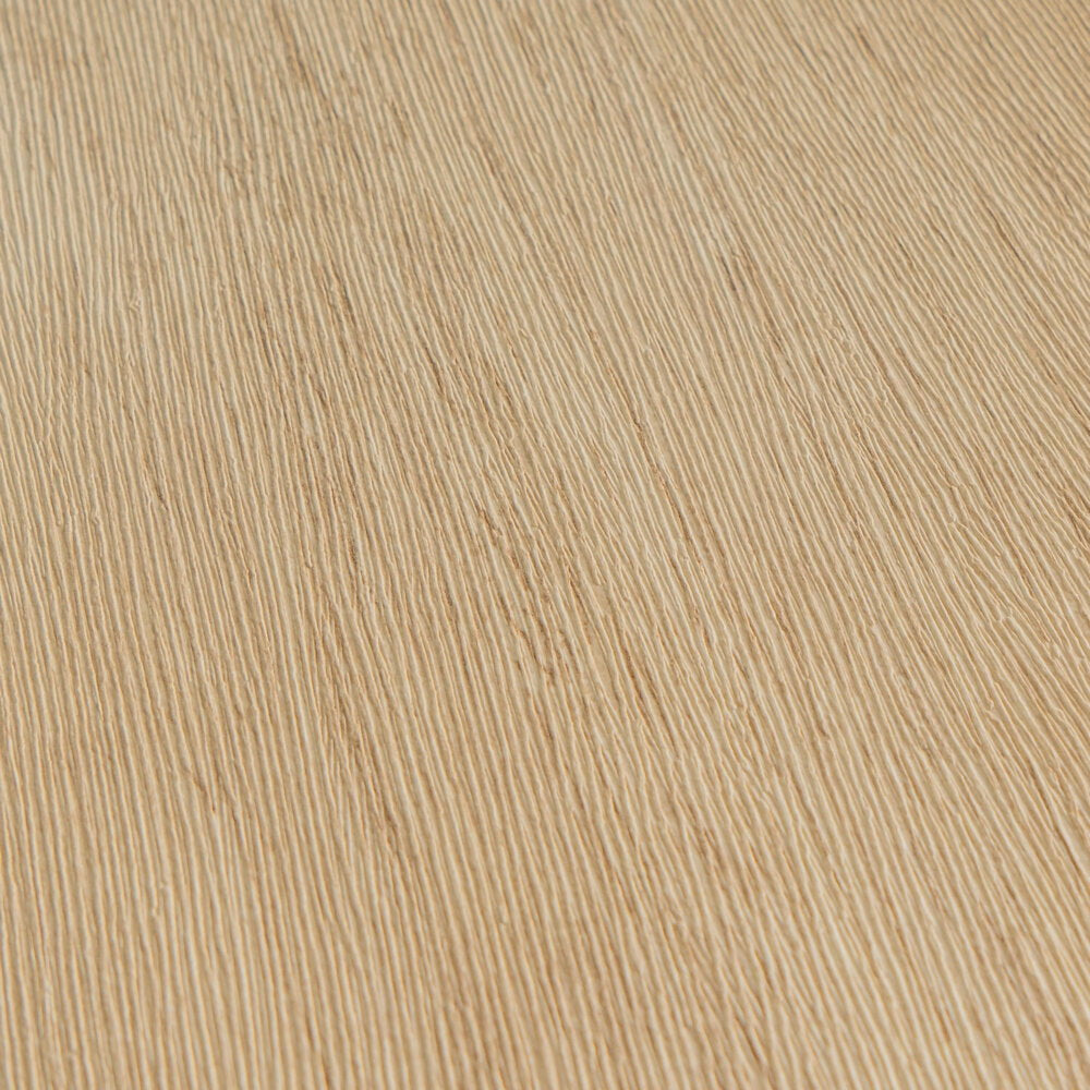 AS Creation French Affair 398012 beige wallpaper close up showing fine vertical ridged texture.