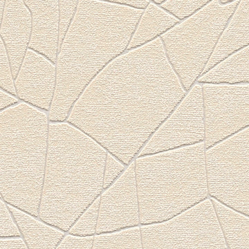 AS Creation French Affair 399342 close up of beige, cream, and white wallpaper with an irregular geometric stone effect and a textured finish.