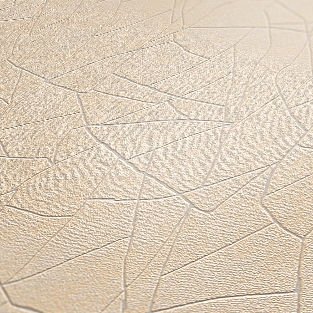 AS Creation French Affair 399342 close up of wallpaper with Beige, Cream, and White abstract intersecting lines on a textured surface.