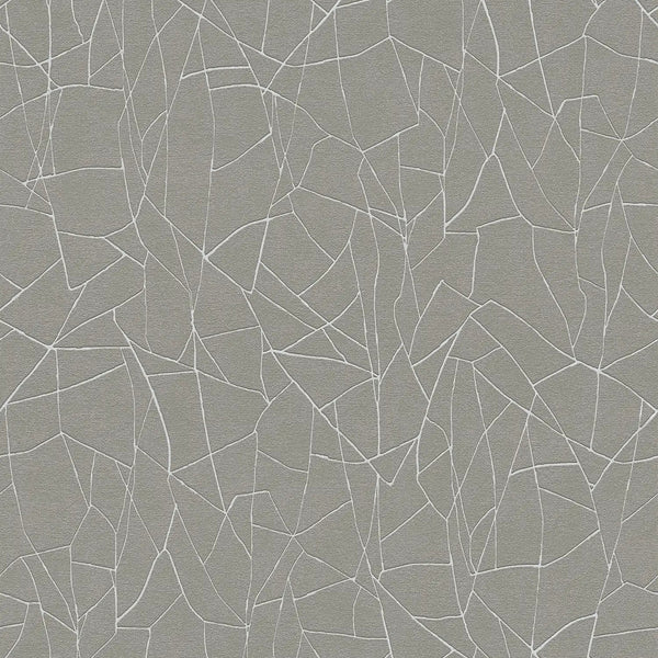AS Creation French Affair 399343 geometric grey and white wallpaper with embossed structure foam