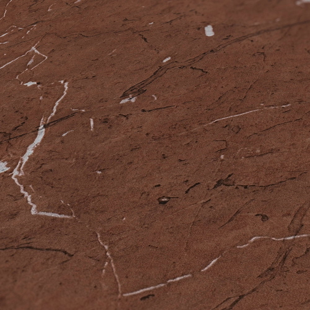 AS Creation Metropolitan Stories Ii 378553 close up of Brown, Metallic wallpaper with marble like veining.