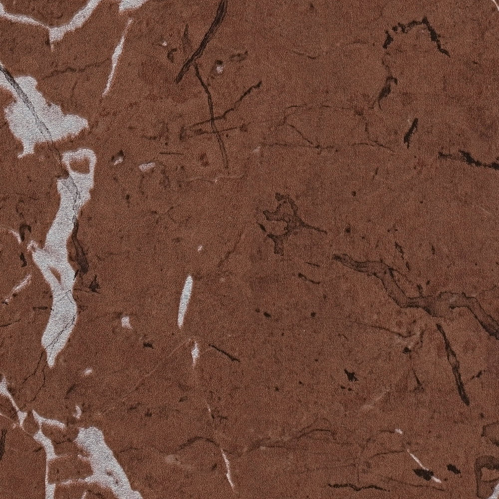 AS Creation Metropolitan Stories Ii 378553 brown, Metallic marbled effect wallpaper shown in a close up with irregular veining.