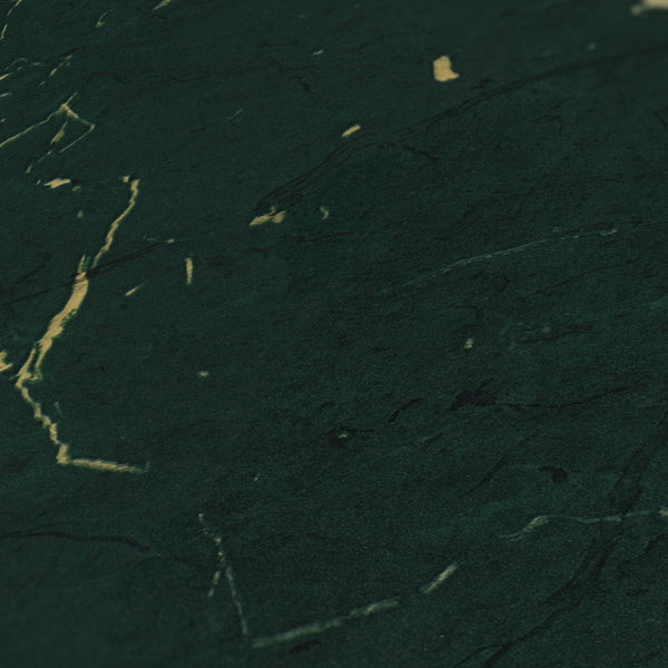 AS Creation Metropolitan Stories Ii 378555 close up of green wallpaper with metallic veining in a stone like pattern.