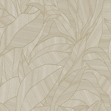 Erismann Cameo 10530-11 beige leafy non-woven wallpaper swatch