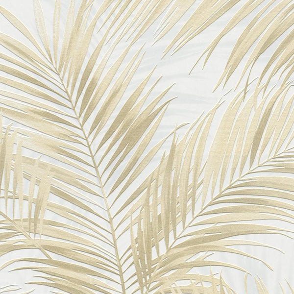 Erismann Cameo 10531-02 beige palm leaf wallpaper close-up
