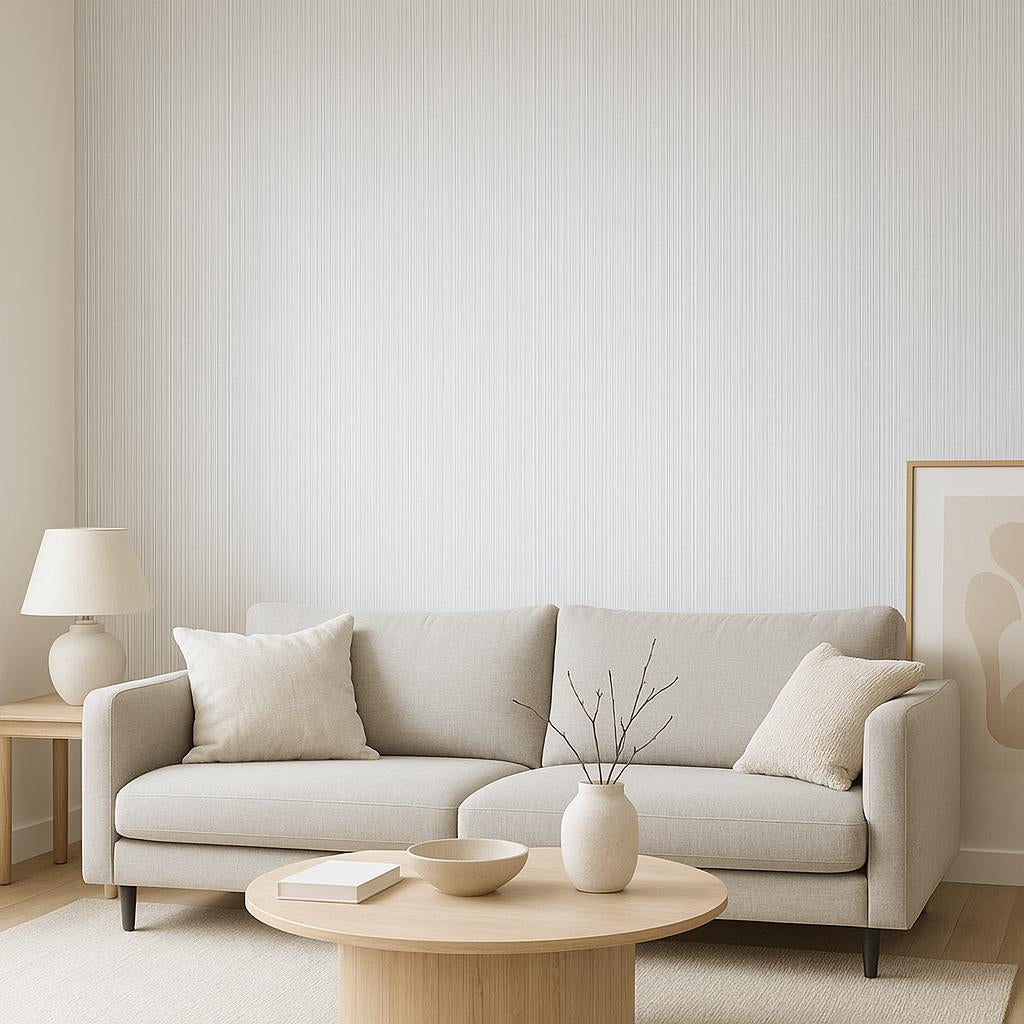 Living Room featuring Erismann Cameo 10533-43 as feature wall in a Modern, Minimal, Calm, Airy interior.