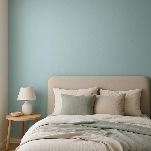 Bedroom featuring Erismann Cameo 10534-08 as feature wall in a Modern, Minimal, Calm, Fresh interior.