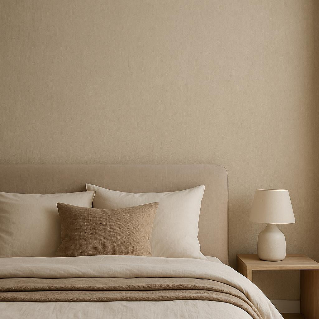 Bedroom featuring Erismann Cameo 10534-11 as feature wall in a Modern, Minimal, Contemporary, Calm interior.