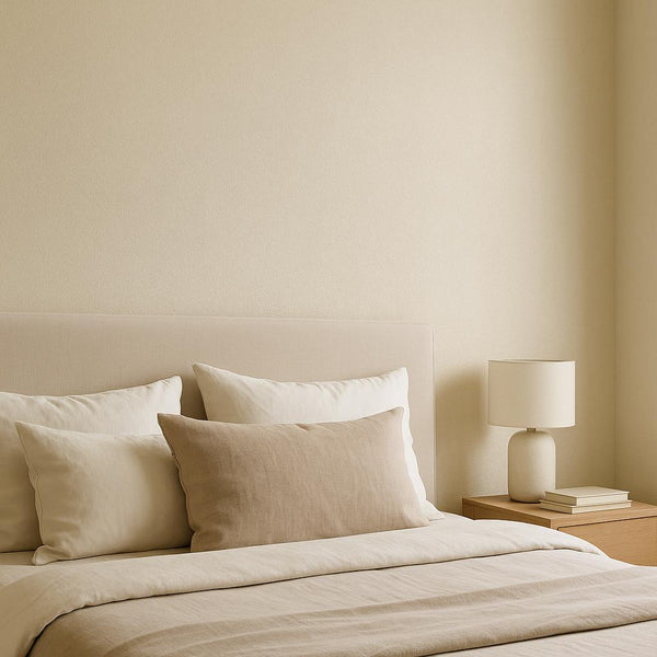 Bedroom featuring Erismann Cameo 10534-14 as feature wall in a Modern, Minimal, Contemporary, Calm interior.