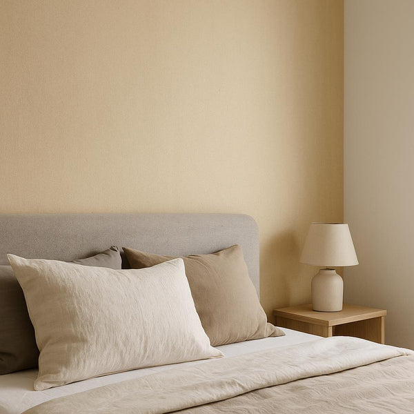 Bedroom featuring Erismann Cameo 10534-27 as feature wall in a Modern, Contemporary, Minimal, Calm interior.
