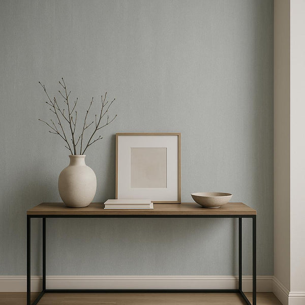 Hallway featuring Erismann Cameo 10534-34 as accent wall in a Modern, Minimal, Calm, Refined interior.