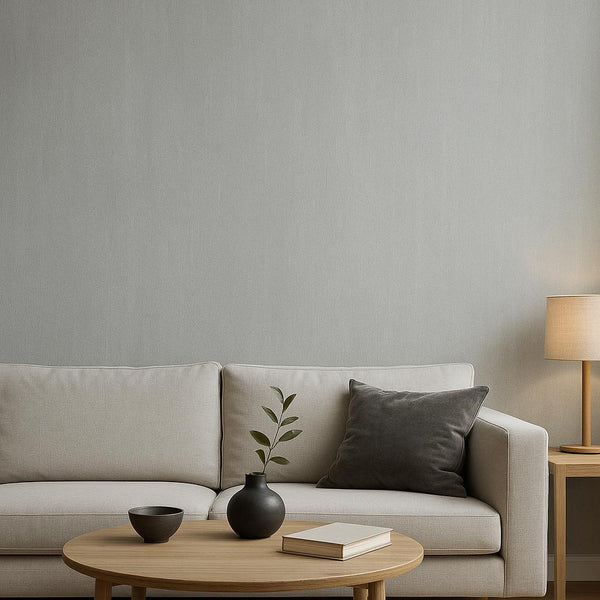 Living Room featuring Erismann Cameo 10534-34 as feature wall in a Modern, Minimal, Calm, Refined interior.