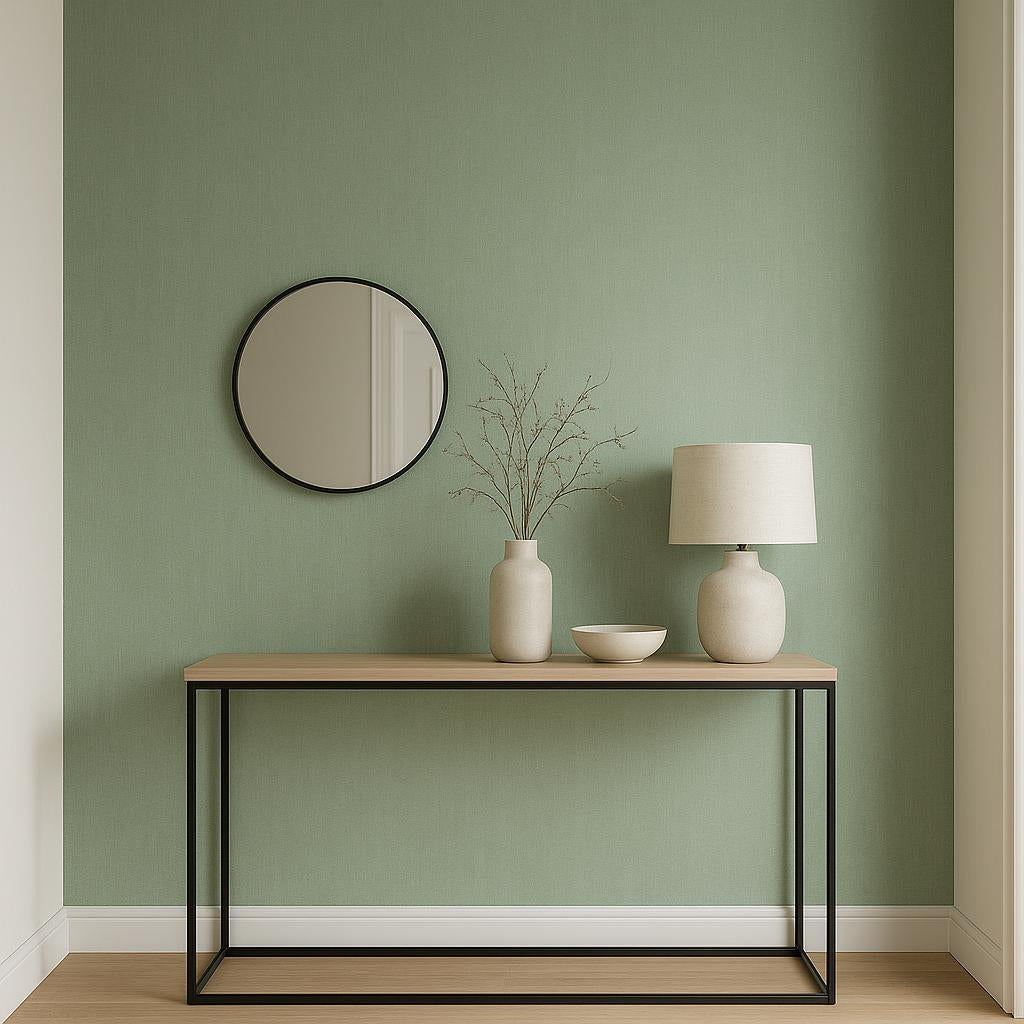 Entryway featuring Erismann Cameo 10534-36 as accent wall in a Modern, Contemporary, Minimal, Calm interior.