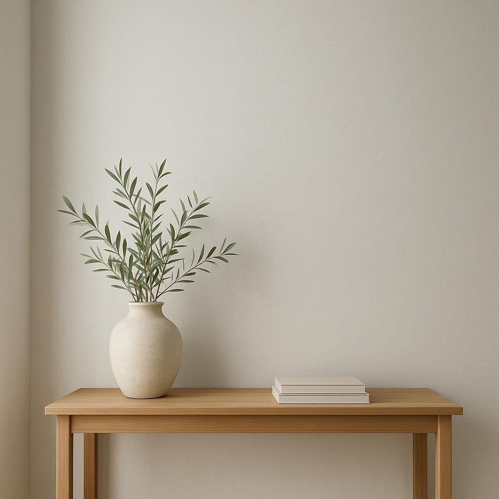 Hallway featuring Erismann Cameo 10534-38 as accent wall in a Modern, Contemporary, Minimal, Calm interior.