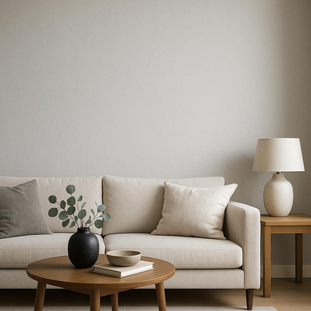 Erismann Cameo 10534-38 light grey linen-look plain non-woven wallpaper
