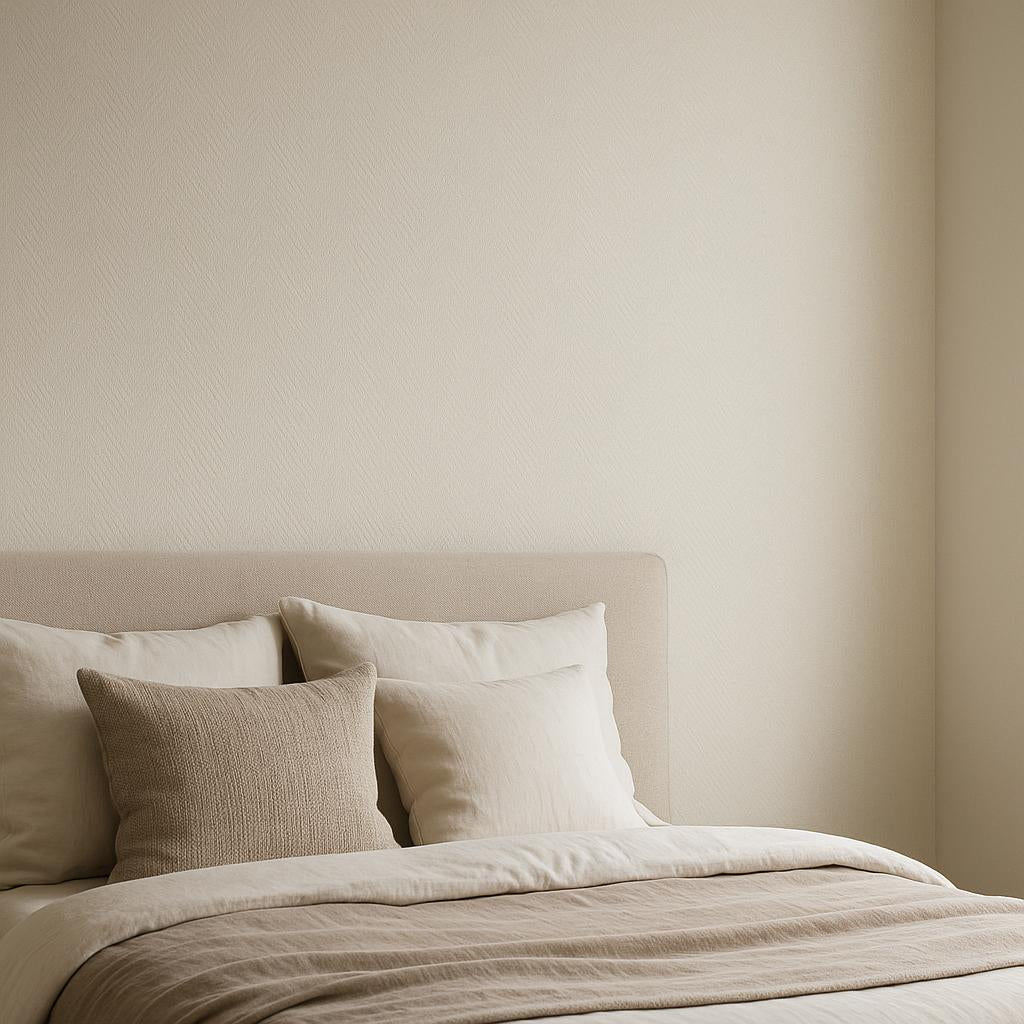 Bedroom featuring Erismann Cameo 10536-14 as feature wall in a Modern, Contemporary, Minimal, Calm interior.