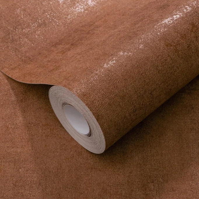 Erismann Elle Decoration 4 terracotta textured wallpaper with soft plaster-like finish roll detail