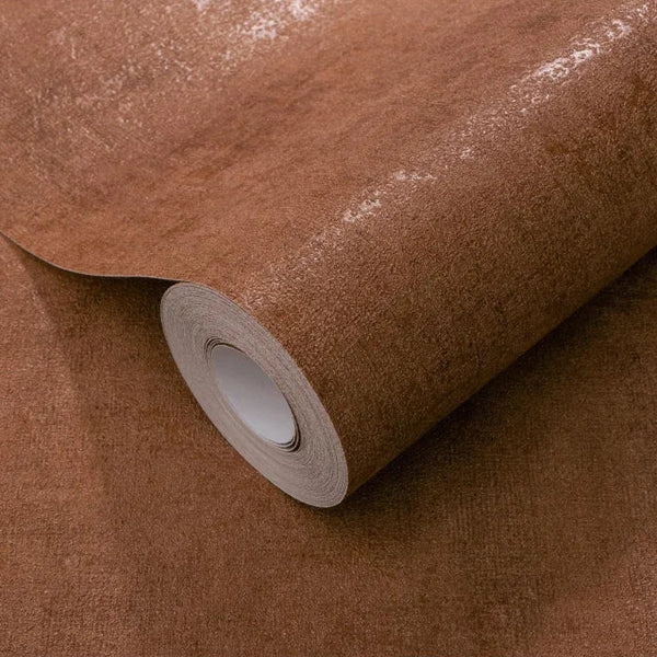 Erismann Elle Decoration 4 terracotta textured wallpaper with soft plaster-like finish roll detail