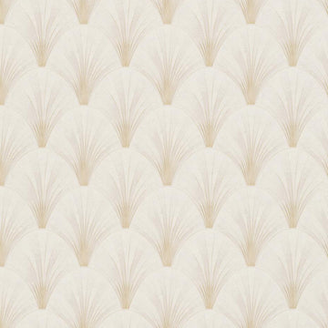 Erismann Elle Decoration Art Deco fan wallpaper in soft cream tones