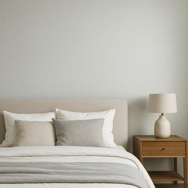 Bedroom featuring Erismann Elysium 10473-01 as feature wall in a Minimal, Contemporary, Calm, Airy interior.