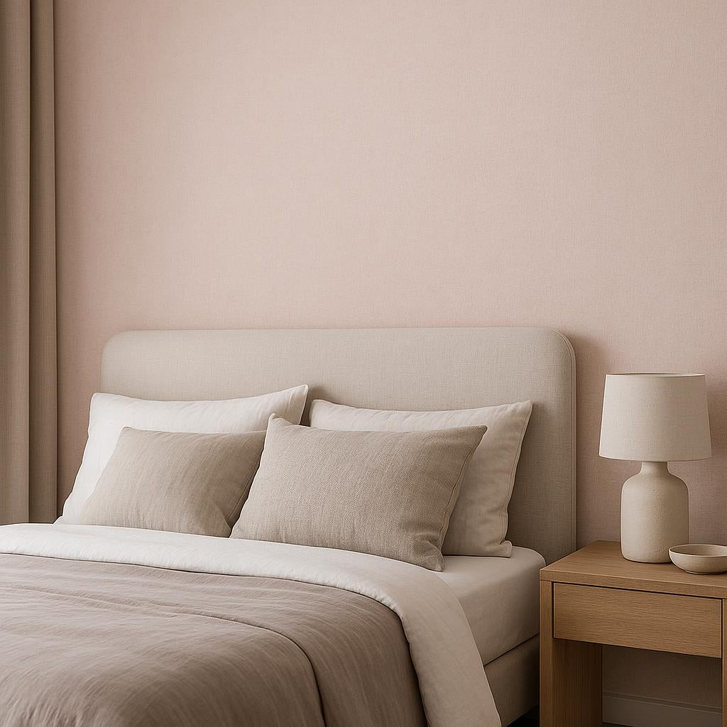 Bedroom featuring Erismann Elysium 10473-05 as feature wall in a Minimal, Contemporary, Transitional, Calm interior.