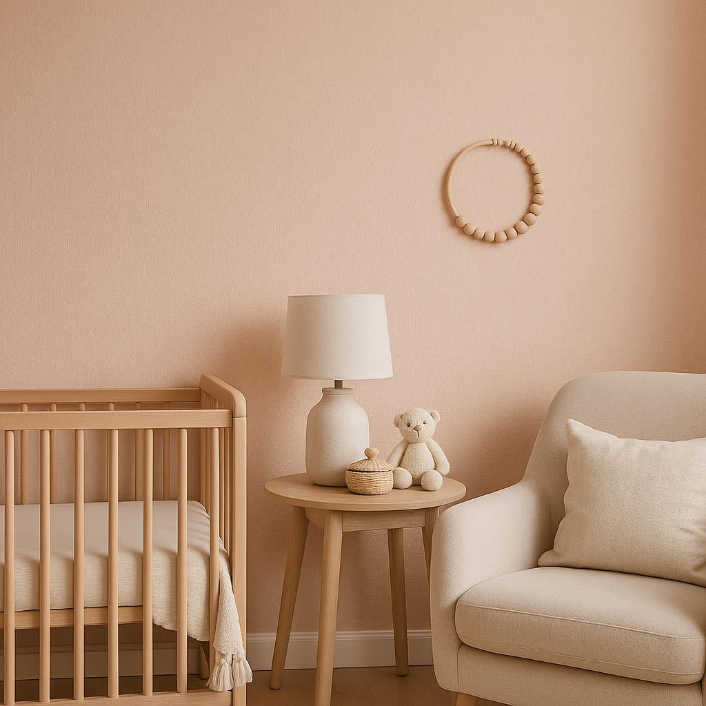 Nursery featuring Erismann Elysium 10473-05 as feature wall in a Minimal, Contemporary, Transitional, Calm interior.