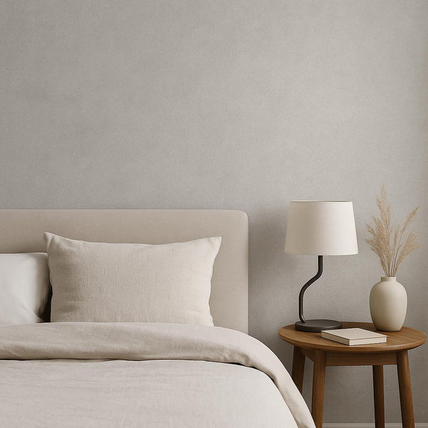 Bedroom featuring Erismann Elysium 10473-10 as feature wall in a Modern, Contemporary, Minimal, Calm interior.