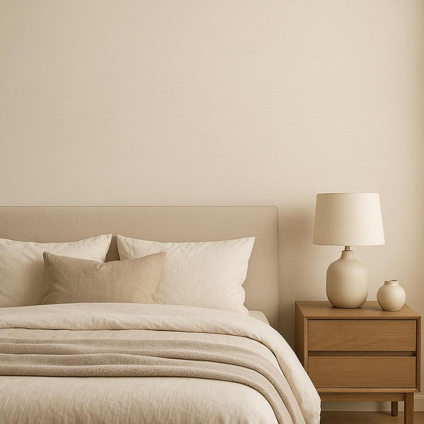 Bedroom featuring Erismann Elysium 10473-14 as feature wall in a Minimal, Contemporary, Calm, Refined interior.