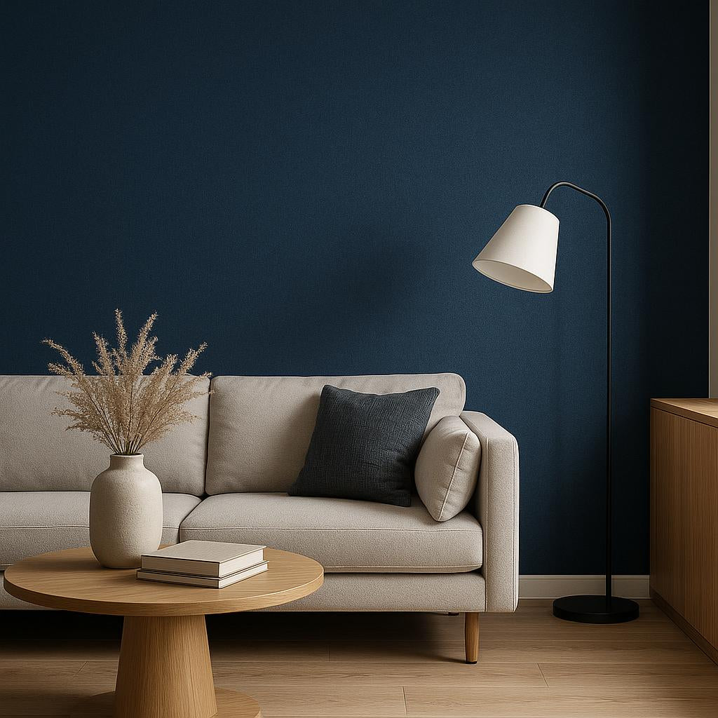 Living Room featuring Erismann Elysium 10473-19 as feature wall in a Contemporary, Minimal, Calm, Sophisticated interior.