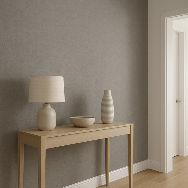 Hallway featuring Erismann Elysium 10473-29 as accent wall in a Contemporary, Minimal, Calm, Sophisticated interior.