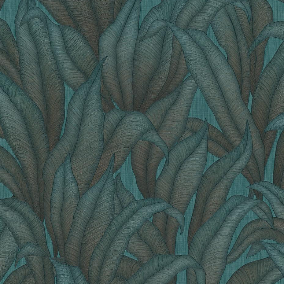 Erismann Fashion For Walls 4 10371-19 turquoise leafy botanical wallpaper