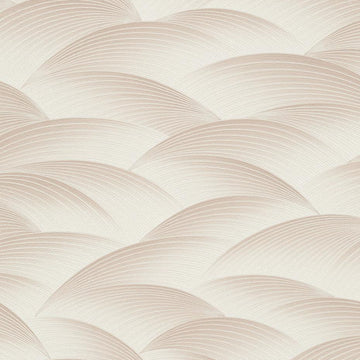 Close-up of Erismann Fashion For Walls 4 10372-02 beige geometric wave wallpaper with subtle embossed texture.